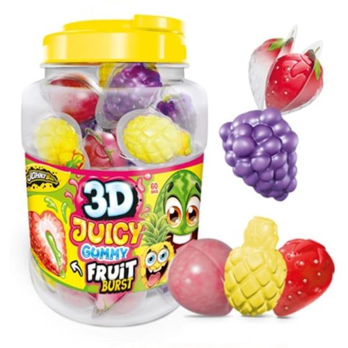 Johny bee 3d juicy gumicukor gyümölcsös 18g (1 db)
