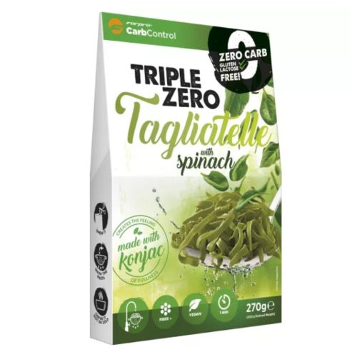 Triple Zero Spenótos szélesmetélt konjac tészta 270g