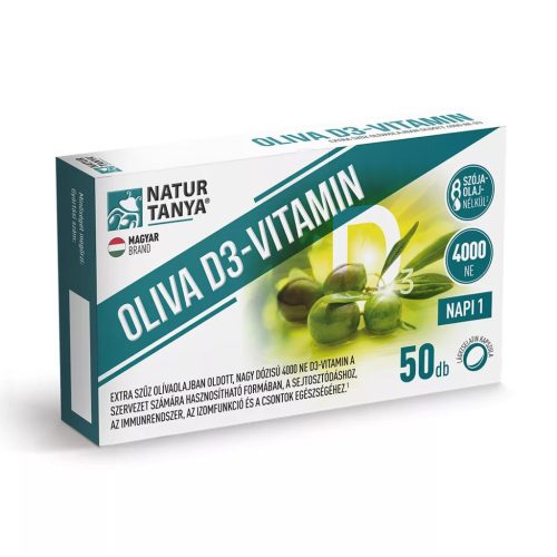 Natur Tanya® OLIVA D3-vitamin 50db lágyzselatin kapszula 4000 NE Quali®-D