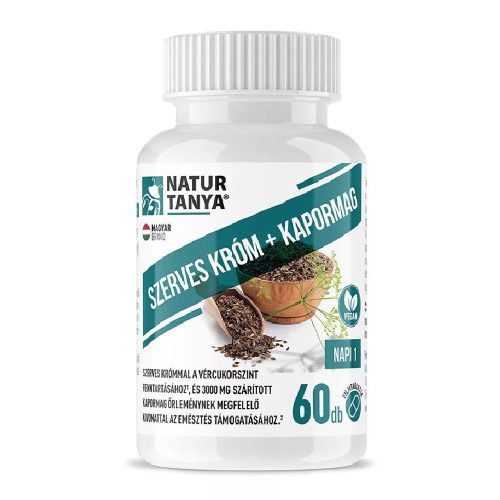 Natur Tanya® Szerves Króm + kapormag 60 db tabletta