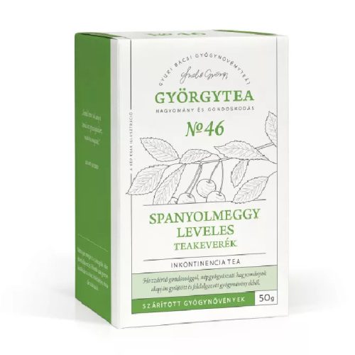 Györgytea Spanyolmeggy leveles 50g teakeverék, Inkontinencia tea No.46
