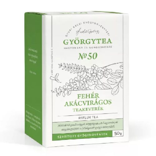 Györgytea Fehér akácvirágos 50g teakeverék Reflux tea No.50