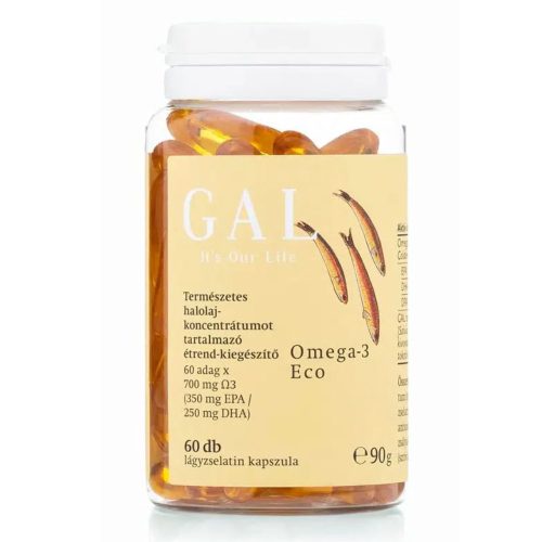 GAL Omega-3 Eco 60 db kapszula ÚJ 700mg Omega-3 1 kapszulában