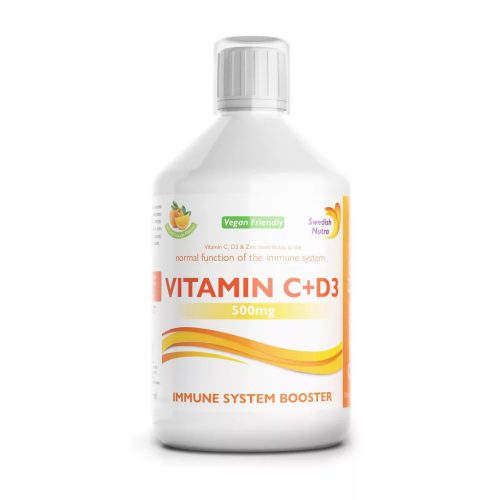 Swedish Nutra folyékony C+D3 imunrendszer erősítő vitamin 500ml