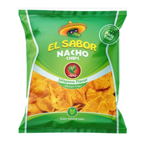 El sabor big nacho chips gluténmentes jalapeno 225 g