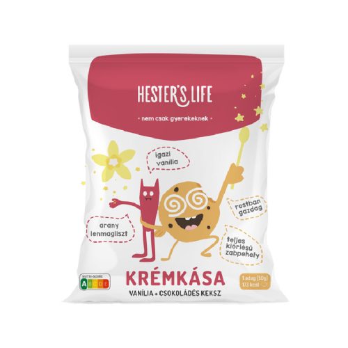 Hester's Life zabkása vaníliás-csokoládés kekszes krémkása 50 g