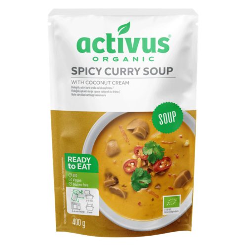 Activus bio vegán organikus fűszeres curry krémleves 400 g